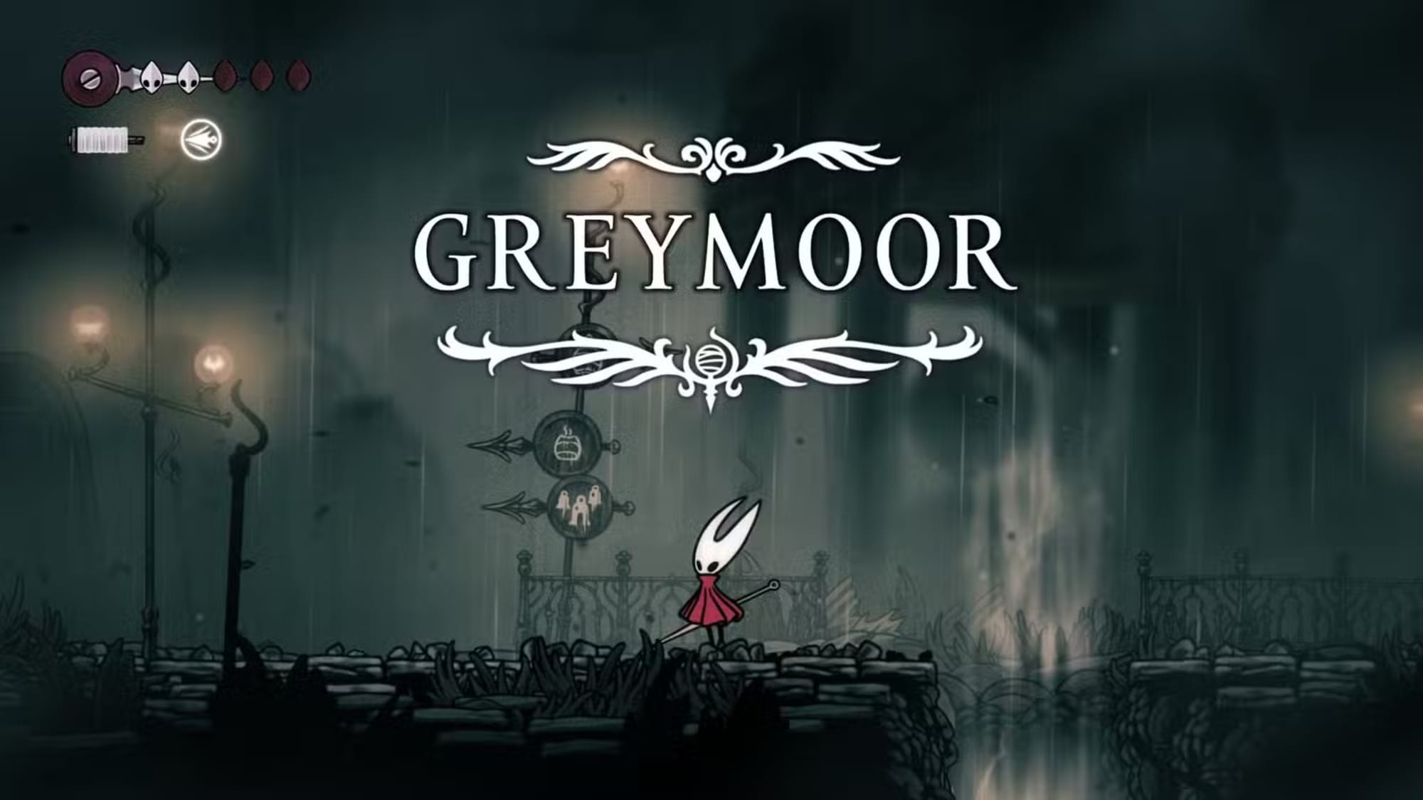 hornet standing in greymoor in hollow knight silksong.