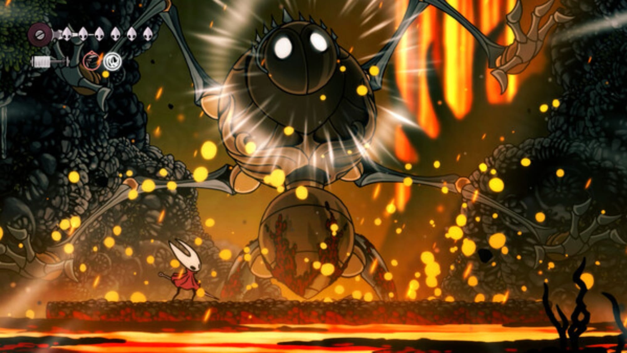 hornet fighting fourth chorus in hollow knight silksong.
