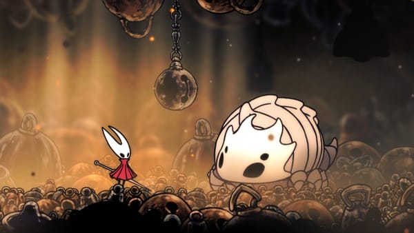 hornet and the bell beast in hollow knight silksong.